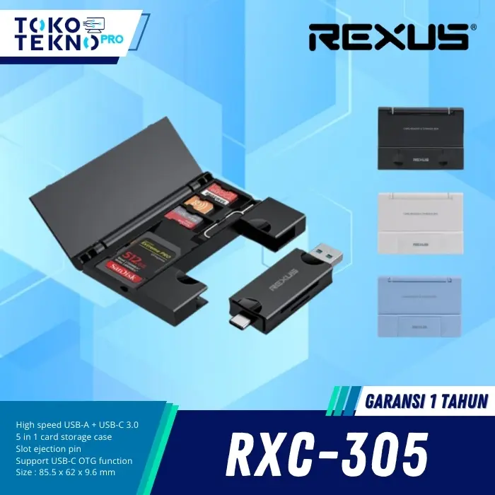 Rexus RXC305 / RXC-305 Card Reader 5in1 Storage USB 3.0 0
