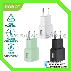 Kepala Charger ROBOT RT-K4S Original 5V 1A  - Garansi 1 Tahun