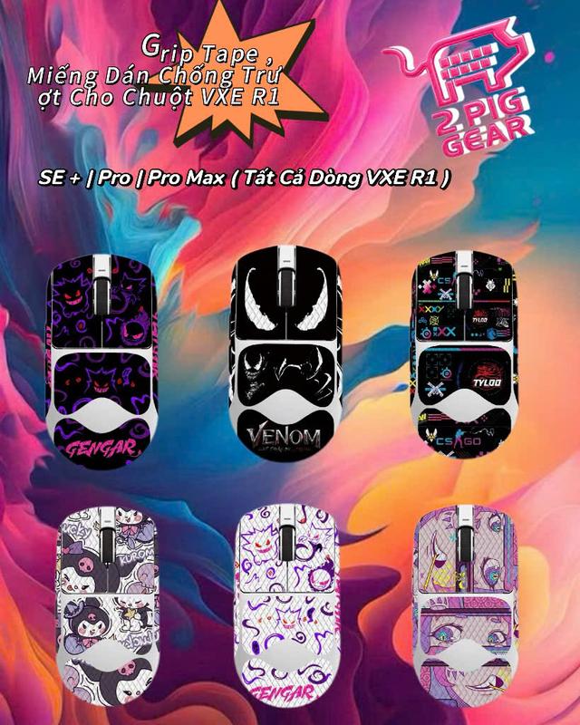   HÀNG LOẠI 1  Miếng Dán Chống Trơn Chượt Cho Chuột VGN VXE R1 SE + Pro Pro Max  Griptape Skin 