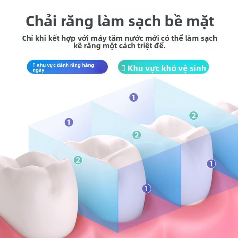 Máy tăm nước sạc điện, di động, dùng tại nhà và du lịch, vệ sinh răng miệng, máy tăm nước mini.