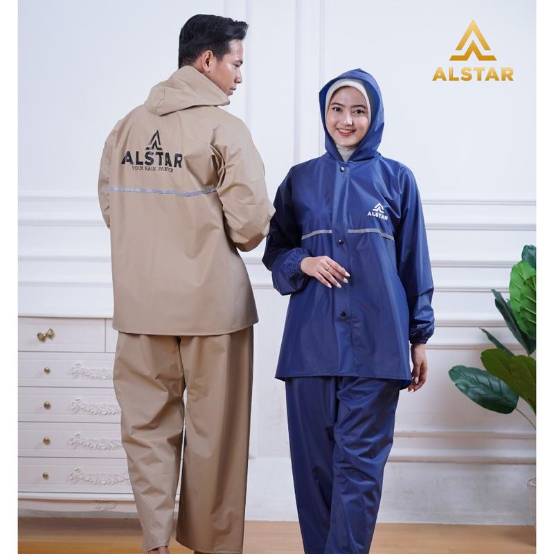 Jas Hujan Stelan ALSTAR Anti Rembes, PVC 0,25 tebal, Full Protection, Perlindungan Ganda - Setelan 2