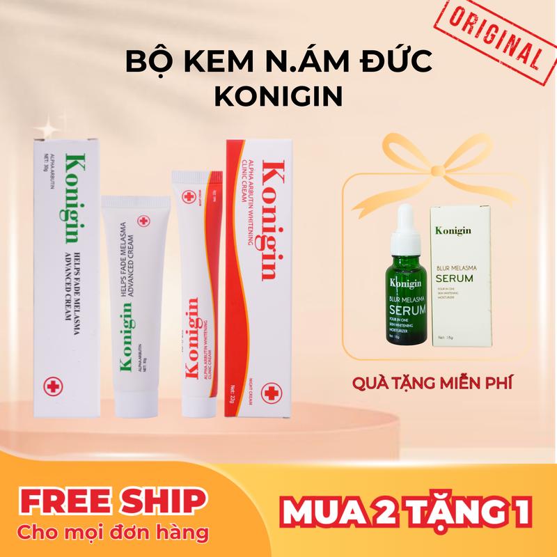 Bộ kem nám KONIGIN của Đức – Kem bôi nám, tàn nhang KONIGIN và kem dưỡng ẩm KONIGIN chăm sóc da, làm đều màu da