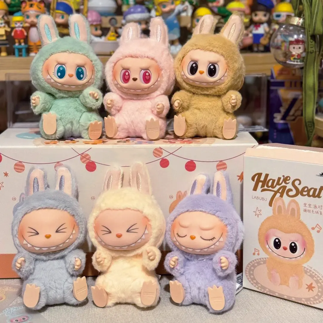 No.23/No.24 POPMART LUBUBU V2 NEW Labubu2.0 THE MONSTERS Sit Party plush doll pendant random