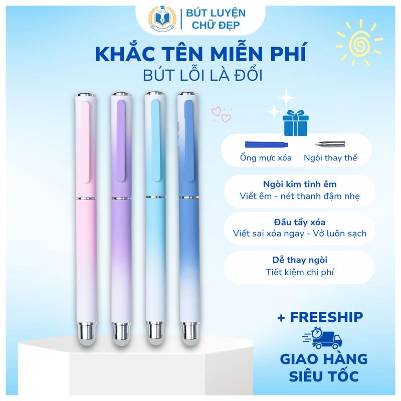 Bút mực xóa được Hồn Chữ Việt B05 ngòi kim tinh êm trơn bút luyện chữ đẹp bút máy bút viết chữ đẹp 