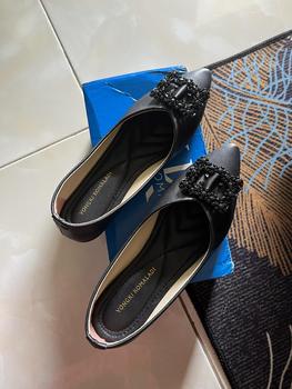 Product Review of Flatshoes Wanita Kerja Bunga Kotak Cantik Menawan Kriwil Hitam Cewek from M**1 0