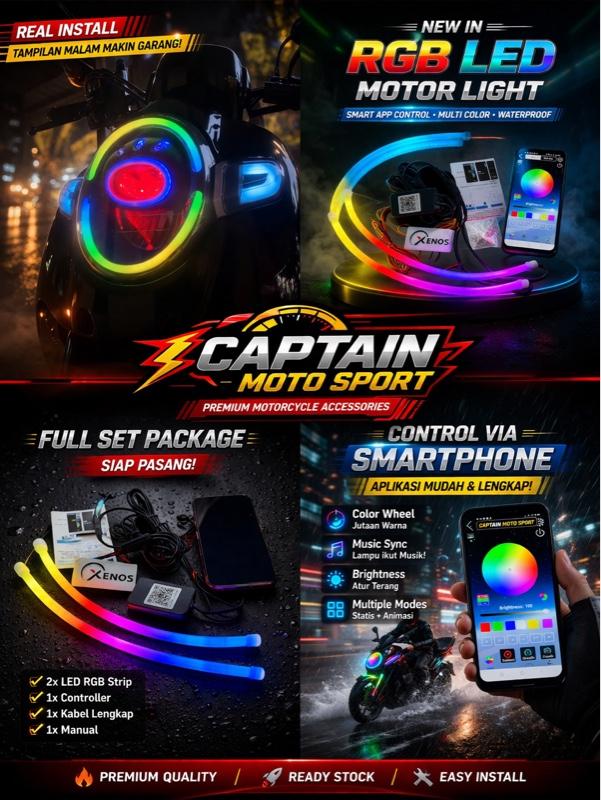 XENOS Lampu Alis DRL RGB 30cm 45cm 60cm Bluetooth Control via Hp Aplikasi Handphone Universal Motor Mobil Car Motorcycle XENOS Lampu Alis DRL RGB 30cm 45cm 60cm Bluetooth Control via Hp Aplikasi Handphone Universal Motor Mobil Car Motorcycle
