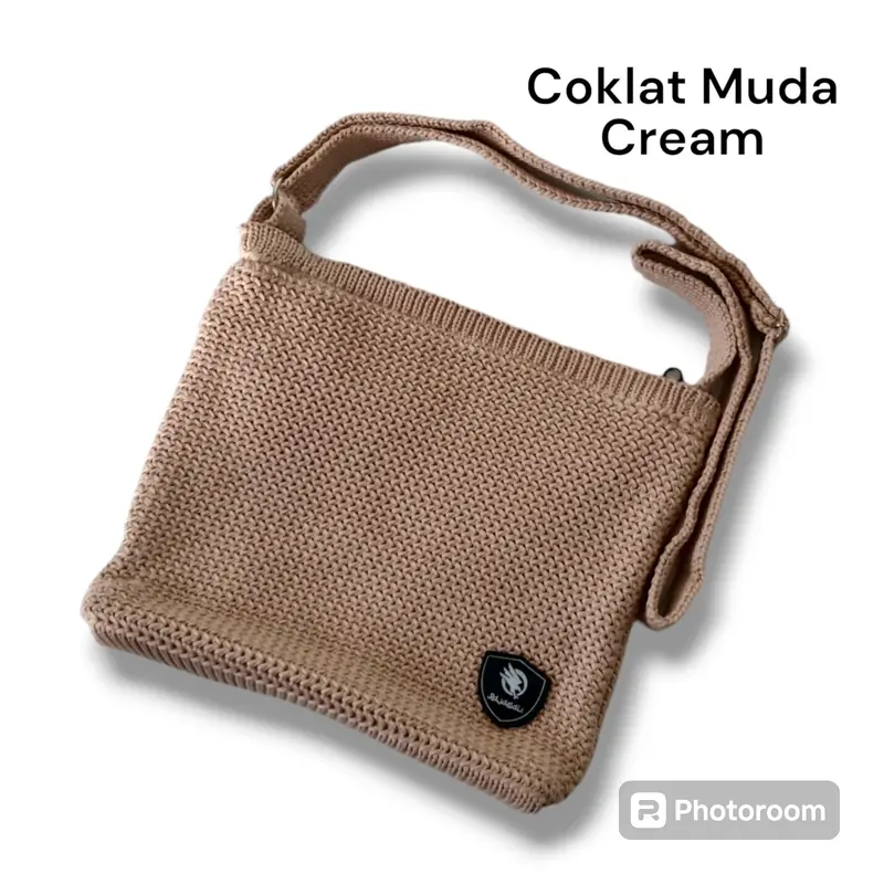 Tas rajute selempang wanita resleting dan puring masuk buku,hp dan make up 3