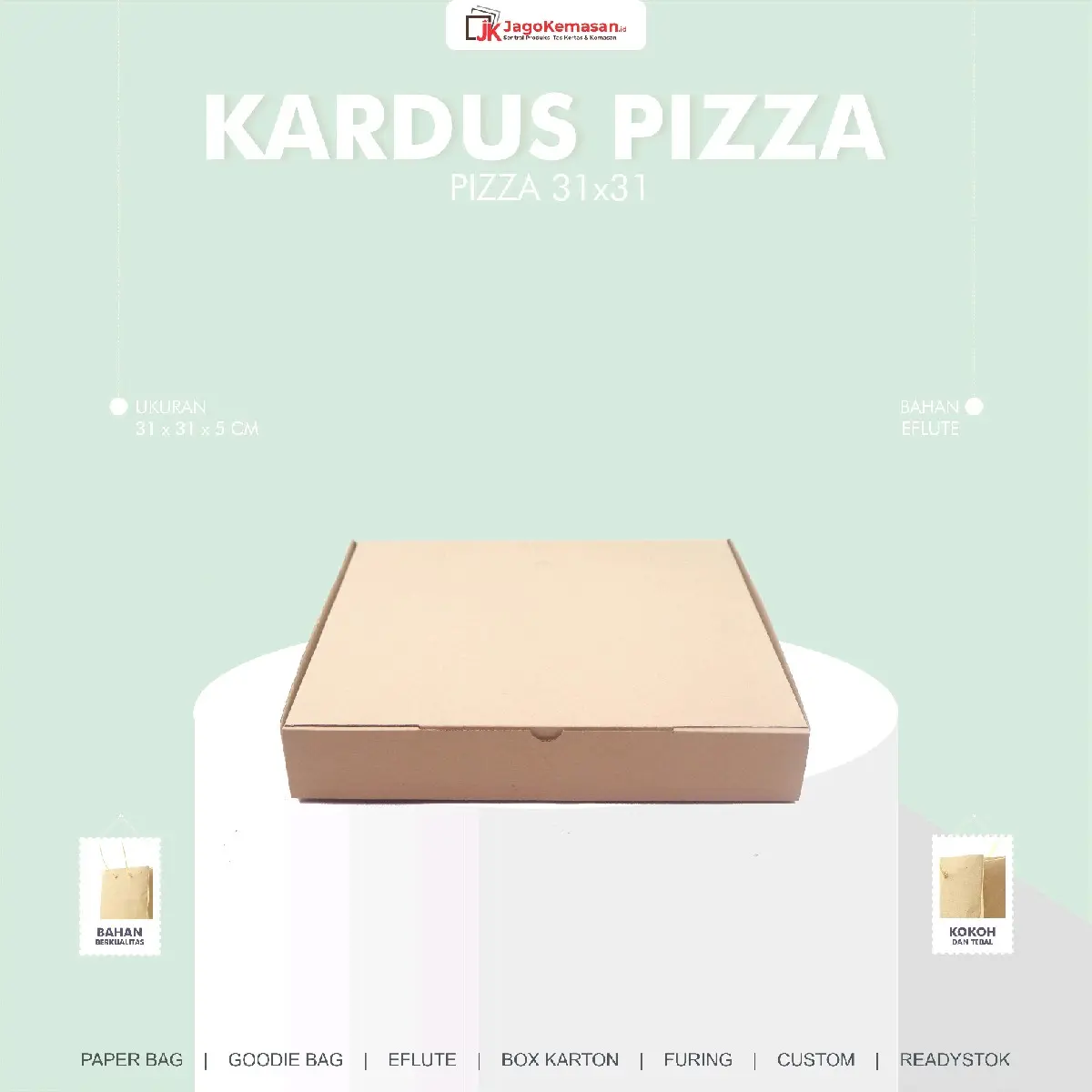 Kardus Pizza Berbagai Macam Ukuran Bisa Custom