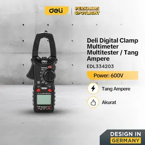 Deli Digital Clamp Multimeter Multitester / Tang Ampere EDL334203