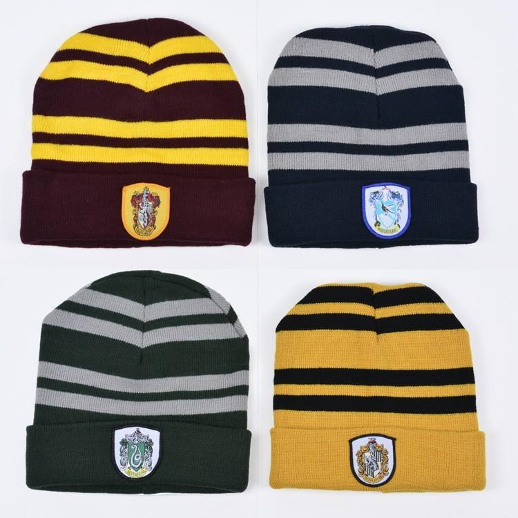 Product Introduction of Harry Potter Four College Scarf College Hat Wool Hat Knitted Hat plus Badge Hat 0