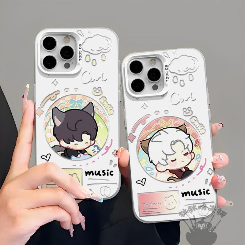 Product Introduction of Phone Case with Space and Love Theme, Xavier, Zayne, Rafayel, Sylus Merch, Shockproof, Cute Anime Style, Drop Resistance, Suitable for iPhone, Protective 11