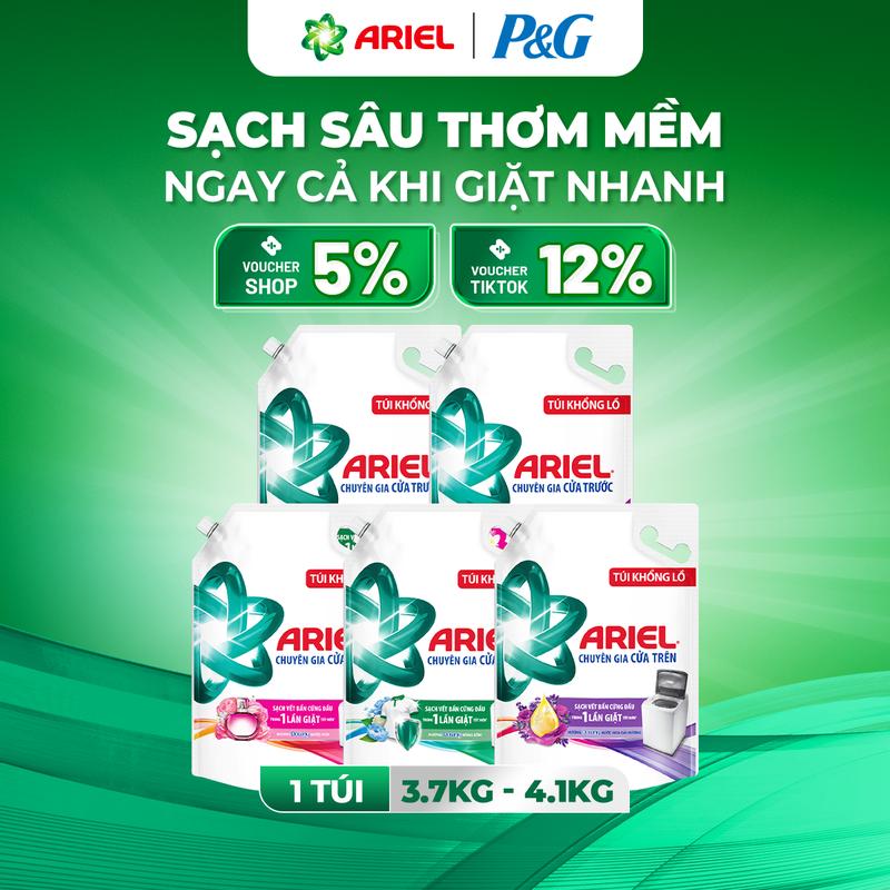 Nước Giặt Ariel Cửa Trước & Cửa trên 3.7kg - 4.1kg các mùi hương nước hoa