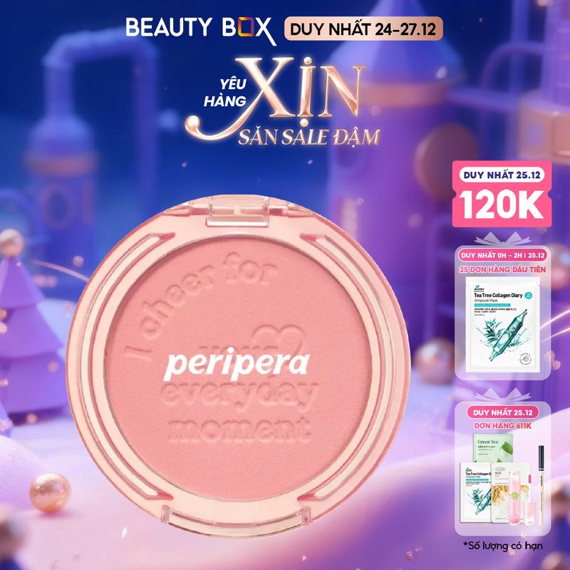 Phấn Má Hồng Peripera Pure Blushed Sunshine Cheek 4.2g - Trang Điểm Women Mỹ Phẩm