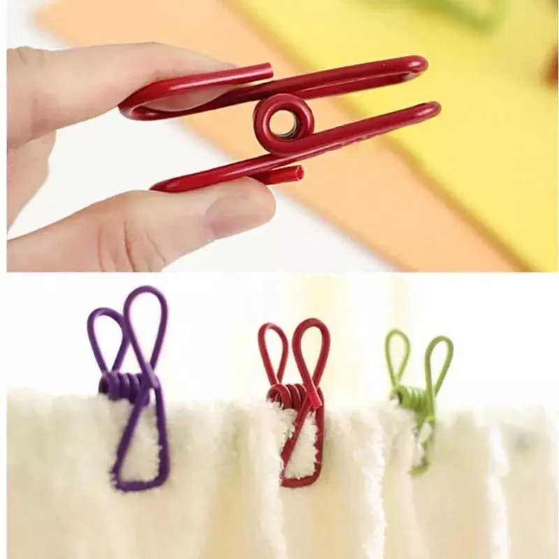 Klip Jepit Serbaguna/Klip Jepit Jemuran /Klip Jepit Besi Warna Warni /Jepitan Baju Stainless Steel Warna Macaron /Jepitan Capitan Baju Jemuran /Jepitan Baju Jemuran /Jepitan Kaos Kaki /Jepitan Hanger Baju