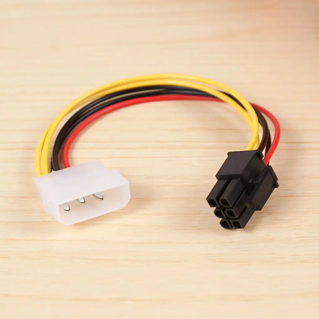 Cáp nguồn card đồ họa, Junezao, chống mài mòn, Cáp nguồn Cạc đồ họa Cầm Tay 4 chân đến 6 chân, Dây cấp nguồn card video PCI-Express PCIE, an toàn cho máy tính