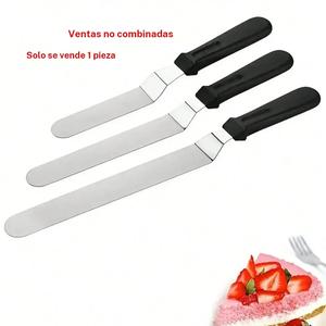Espátula para decorar pasteles de acero inoxidable, 1 unidad de espátula de mango largo para decorar pasteles, utensilio para decorar pasteles para hornear, utensilios de cocina para hornear