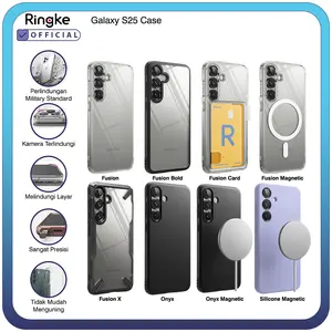 Casing Ringke Compatible For Samsung Galaxy S25 Fusion Magnetic / Bold / Card / Fusion X / Onyx Magnetic / Silicone Magnetic Case Magsafe Softcase Tipis Anti Crack Hardcase Slim Armor Military Drop Anti Slip Cover Full Protection
