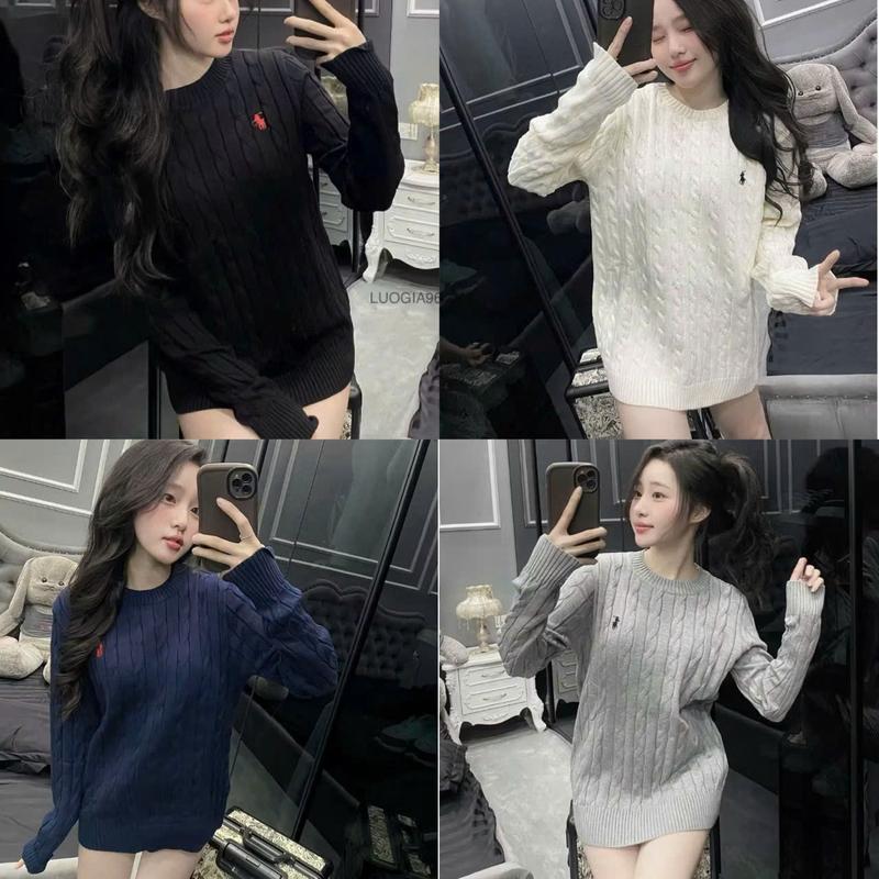  Áo len SWT unisex nam nữ thêu ngựa áo len mỏng dệt kim form rộng hàng QCCC 