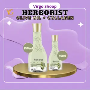 Herborist Minyak Zaitun Olive Oil + Collagen 75ml & 150ml - Kaya Antioksidan & Vitamin E - Meningkatkan Produksi Collagen - Virgo Shoop