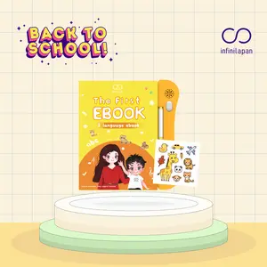 (PRODUK ASLI INFINILAPAN) BRAND LOKAL E-book muslim 4 bahasa | Mainan buku edukasi anak | USB/BATERAI | INFINILAPAN | Toy mainan edukasi anak gambar bersuara Asli ipet  anak e  book