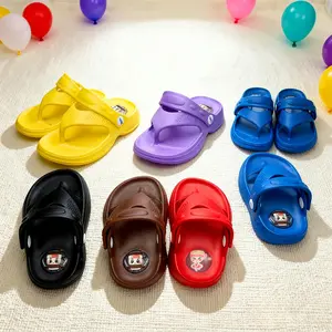 New Sandal santai Bunyi Citcit Sandal Jepit Karet Anak Laki-Laki Perempuan Flip Flops Anti Selip Size 20-25【COD】