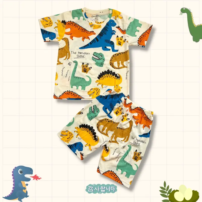 BIG SIZE BAJU ANAK FULPRINT SETELAN ANAK LAKI LAKI DINO ALAM 2