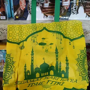 12 Pcs Tas Lebaran Spunboon / Tas hantaran Idul Fitri Sablon 4 Sisi