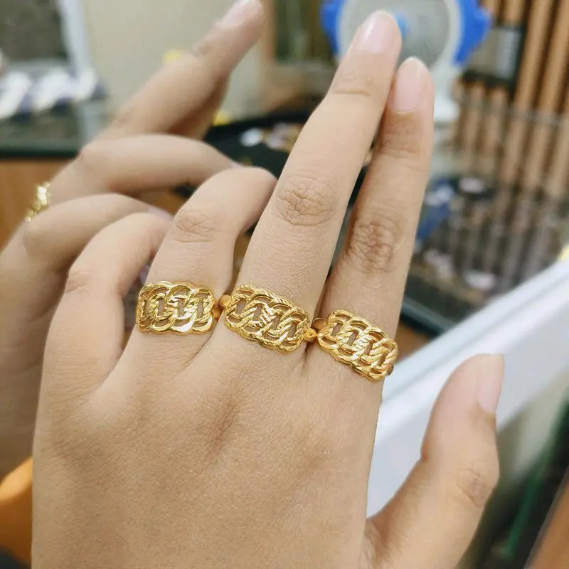 Cincin Rante Pipih Besar Feisya 2 - Bilgys Jewelry Rings 1
