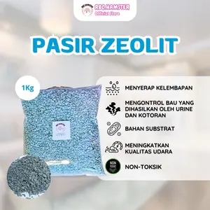 PASIR ZEOLIT PASIR MANDI HAMSTER/KUCING UKURAN 1 & 2 BERAT ISI 1KG