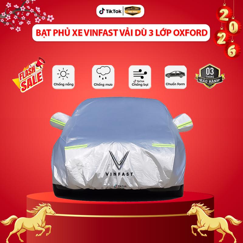 Bạt Phủ ô tô Vinfast Bạt phủ ô tô Limo Green VF3,VF5 VF6 VF7 VF8,VF9,Fadil LuxA-SA bạt oto vải dù oxford 3 lớp cao cấp che nắng mưa xe Vinfast áo bạt chùm xe oto 3 lớp bạt trùm xe hơi - áo trùm cao cấp che phủ xe hơi tráng bạc