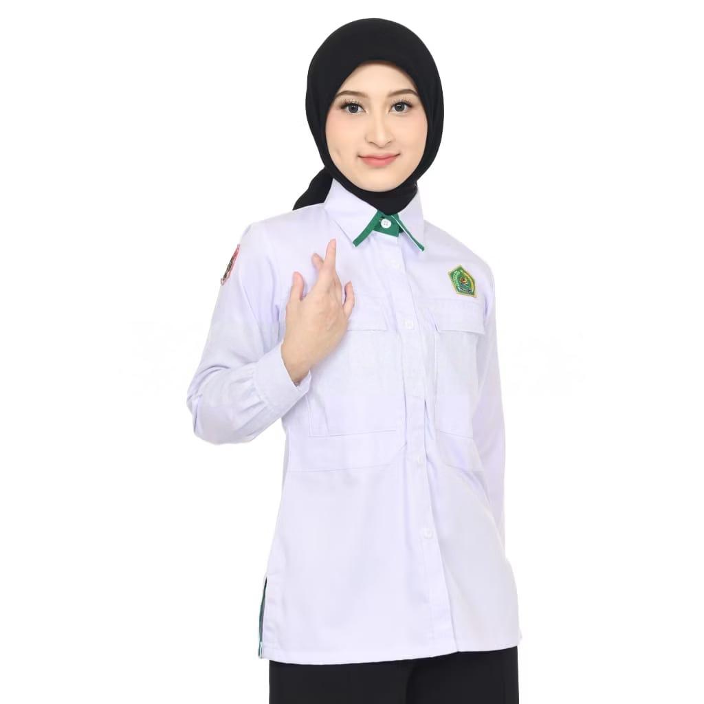 Baju Kemeja PDH Kemenag Putih Lengan Panjang Bordir Seragam ASN PPPK PNS Pria Wanita Tunik American Drill Hijau Wearpack Baju Kemeja PDH Kemenag Putih Lengan Panjang Bordir Seragam ASN PPPK PNS Pria Wanita Tunik American Drill Hijau Wearpack