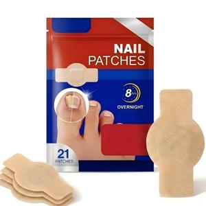 21 piezas de parches invisibles para el cuidado de uñas de los pies, acondicionamiento de uñas con hidrogel de larga duración, fáciles de usar, ajuste cómodo, pegatinas diarias de cuidado de uñas