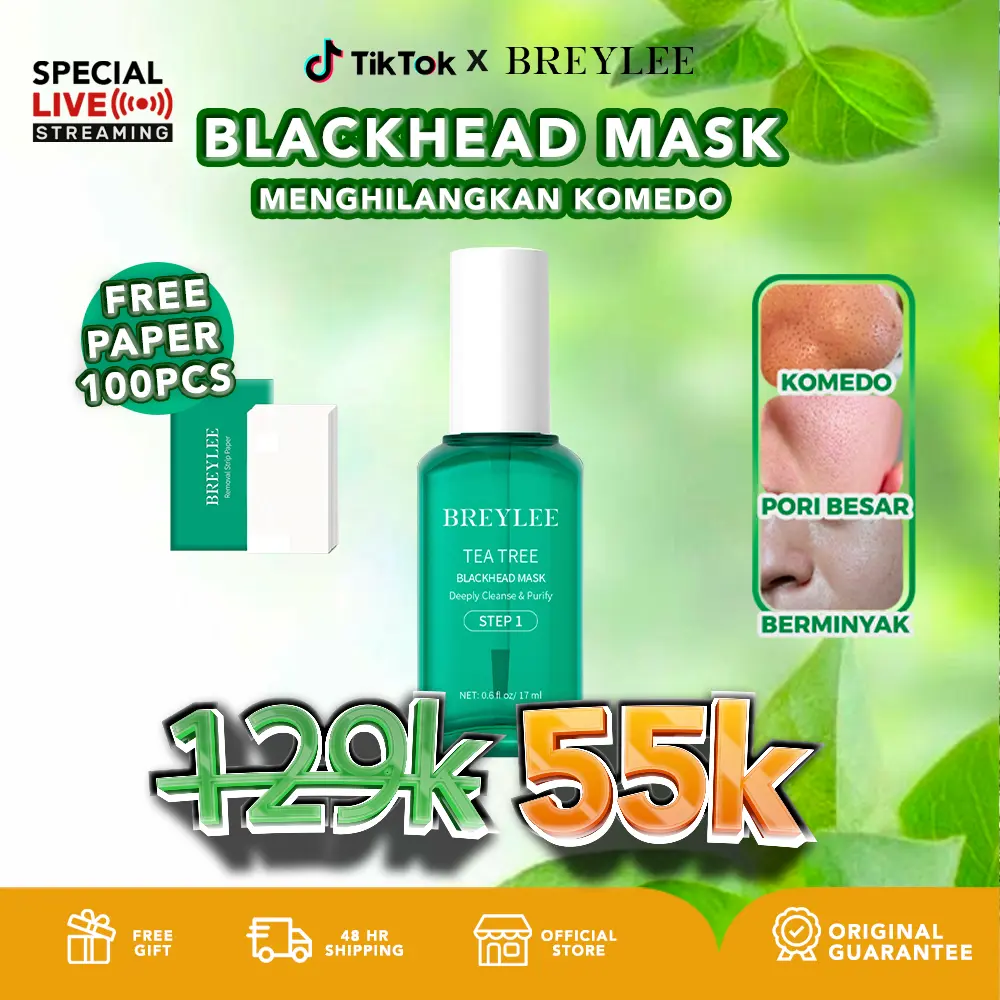 [LIVE] [ROAD 5.5] BREYLEE Blackhead Remover Mask Step 1 - Pengangkat Komedo Masker Hidung (17ml)