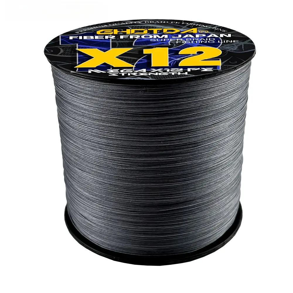 Super Strong Fishing Line 11.3-54.5kg  Ghotda 100/300M 12strands Smoother Japanese Raw Slik Multifilament Thread