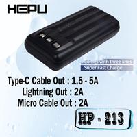 Gambar HEPU Powerbank HP-213 20000mAh 22.5W dengan 6 Output Termasuk 2 Port USB Type-C & Lightning Real Capacity Super Fast Charge dari Hepu Store Kota Administrasi Jakarta Pusat 4 Tokopedia