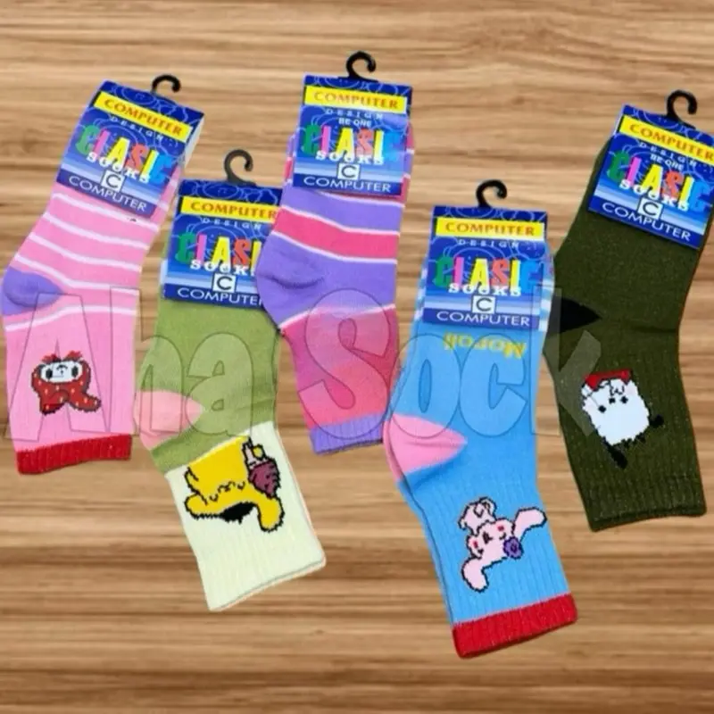 Paket [4 Pasang] Kaos Kaki Anak Laki Laki Motif Superhero ukuran TK PAUD Lembut dan Nyaman Katun Fashion Socks kaus kaki 4 - 8 tahun 8