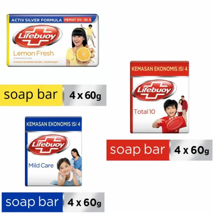 60 GR 4 PCS LIFEBUOY SABUN BATANG. BENDED 3PACK[12 PCS] 2