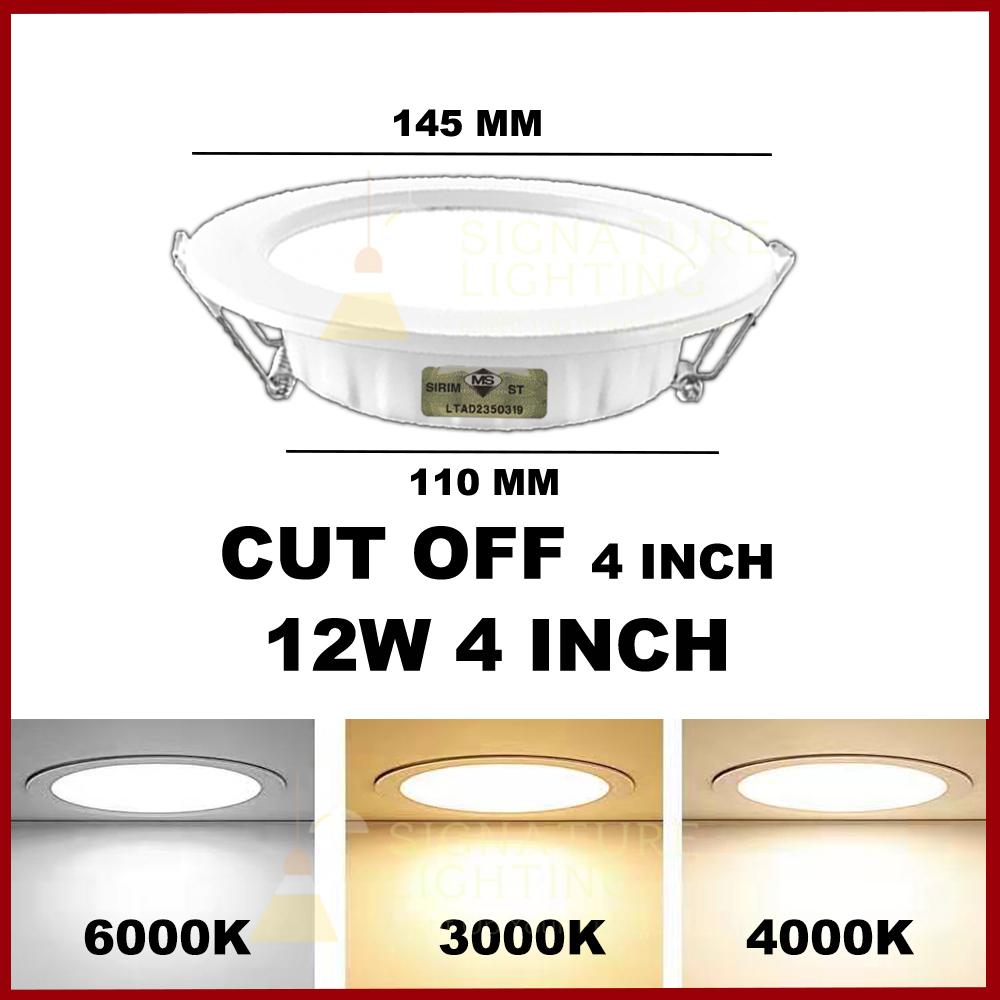 Lampu Syiling Led Downlight Sirim 12w & 18w Round Suqare / Lampu Siling Bulat Petak ...