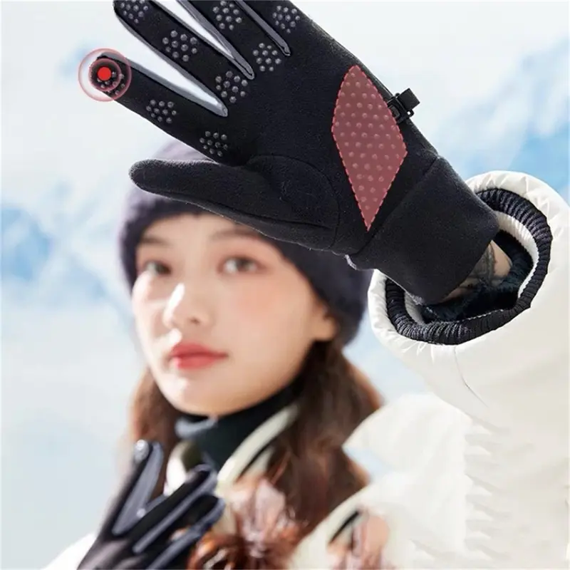 Winter Gloves Men Women Touch Cold Waterproof Motorcycle Cycle Gloves Male Outdoor Sports Plus Velvet Warm Running Ski Glove