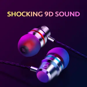 Earphone Kabel In-Ear 3.5mm Baru dengan Bass Berat dan Garis Kontrol Dilengkapi Mikrofon Internal Berkualitas Tinggi dan Rentang Respons Frekuensi Lebar 18-20000Hz 5 Warna Untuk Dipilih Headphone Musik Mendengarkan Gratis Headset Ponsel Komputer Logam