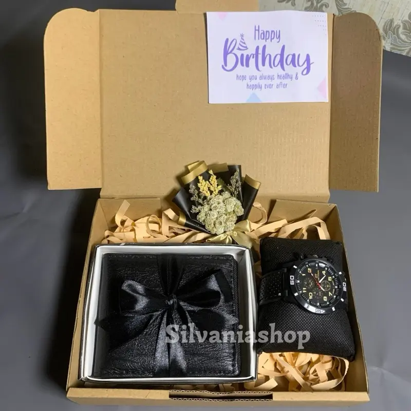 dompet+jam+bunga kering