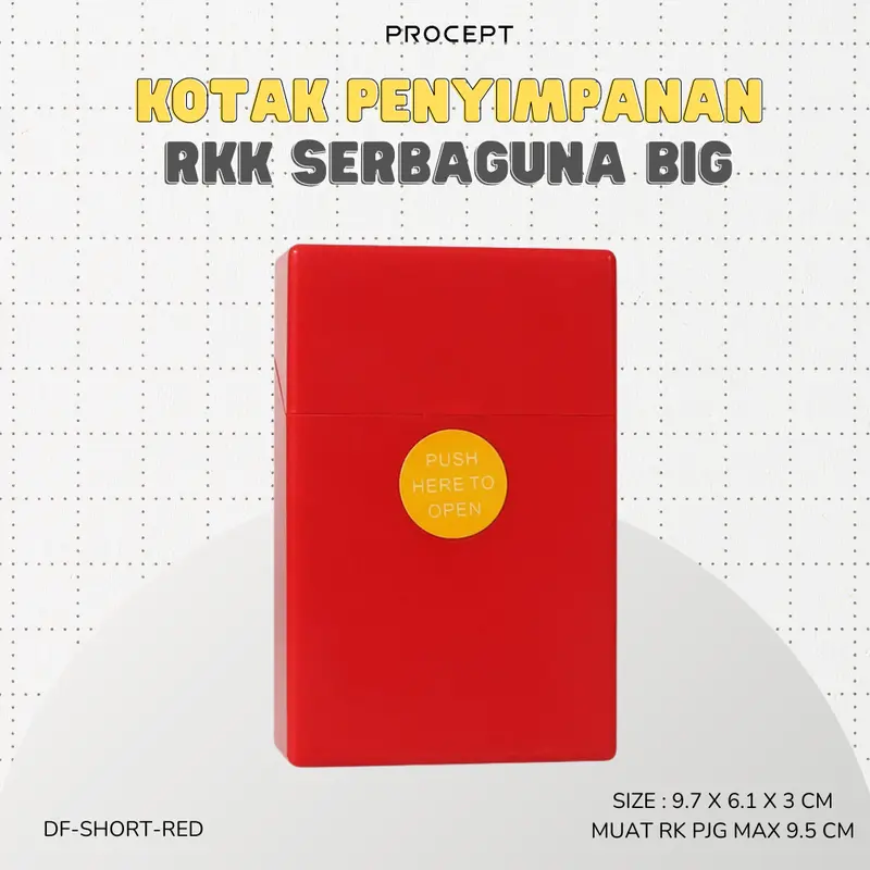 ProCept Kotak Penyimpanan Udut Serbaguna Plastik Warna Warni Ukuran Big DF-SHORT 2
