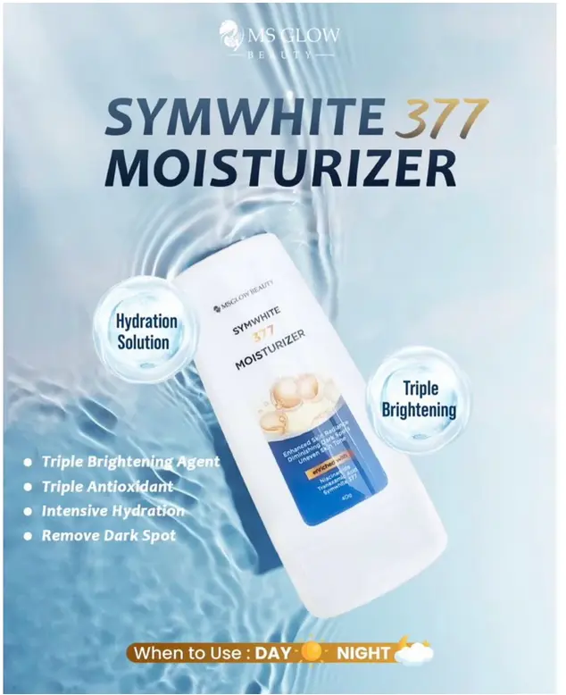 MS GLOW SYMWHITE 377 MOISTURIZER CALM BLEMISH MOISTURIZER PELEMBAB KULIT WAJAH 4