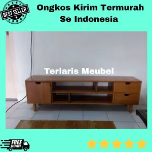 Meja Tv Minimalis Kayu Mahoni Rak Tv Serbaguna Lemari Tv Kayu Murah Furniture