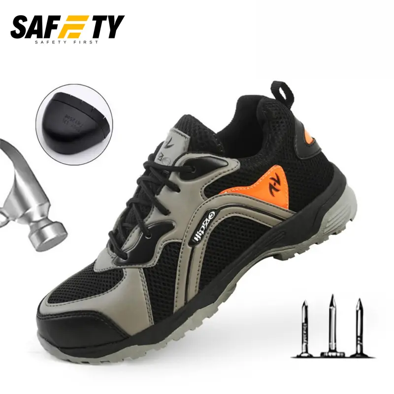 Sepatu Safety Pria Ujung Besi Anti Selip Kerja Lapangan m065 webbing atletis sepatu  kantor 7