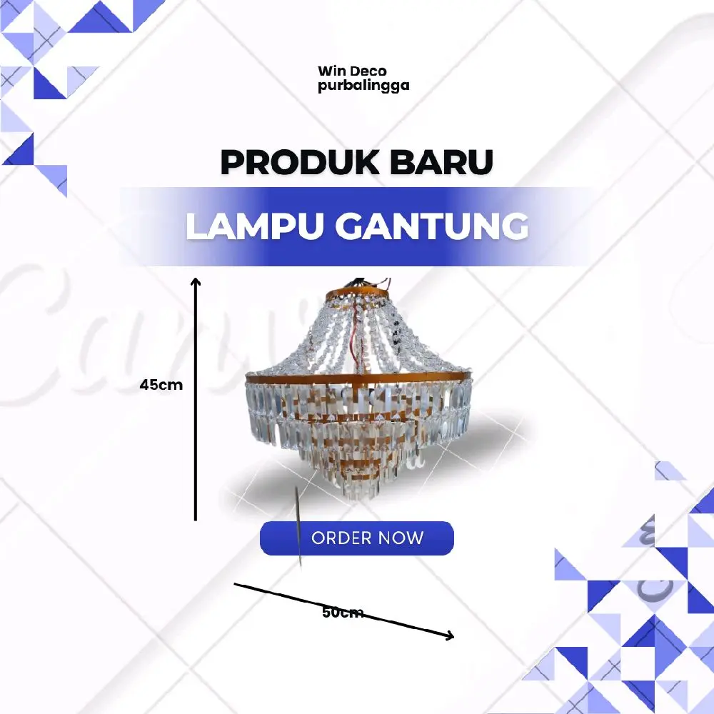 LAMPU GANTUNG KRISTAL DECORATION