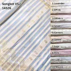 Kain Songket VSJ 14256 (Lebar 115cm cocok untul rok kemeja kombinasi seragam bridesmaid)