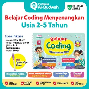 Buku CODING USIA 2 TAHUN WIPE CLEAN TULIS HAPUS ll Coding 2-5th ll Buku Edukasi Anak Paud Tk II buku edukasi anak II buku anak tk dan paud
