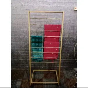 Rak Susun Pajangan Serbaguna - 9 susun warna emas pipa kotak Furniture