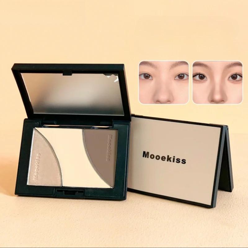 Mua trong live Trang Nhung tặng cọ Bảng tạo khối tự nhiên Mooekiss ba màu Kem che khuyết điểm sáng và Lì Thích hợp để làm sáng và tạo khối với bóng mũi phấn tạo Khối